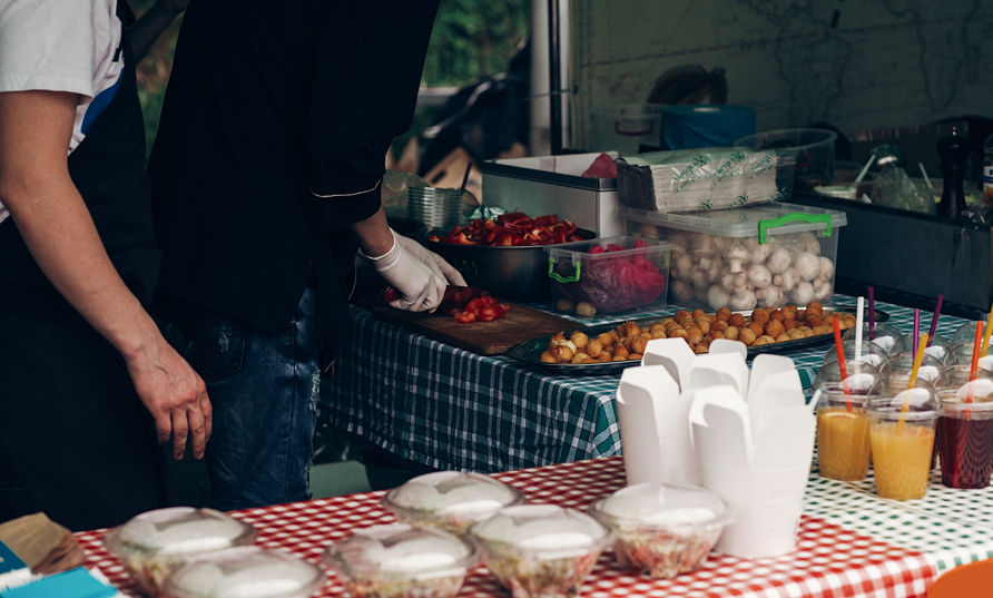 Carnival stand with fair food favorites