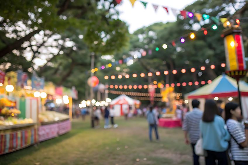 backyard carnival with carnival food favorites